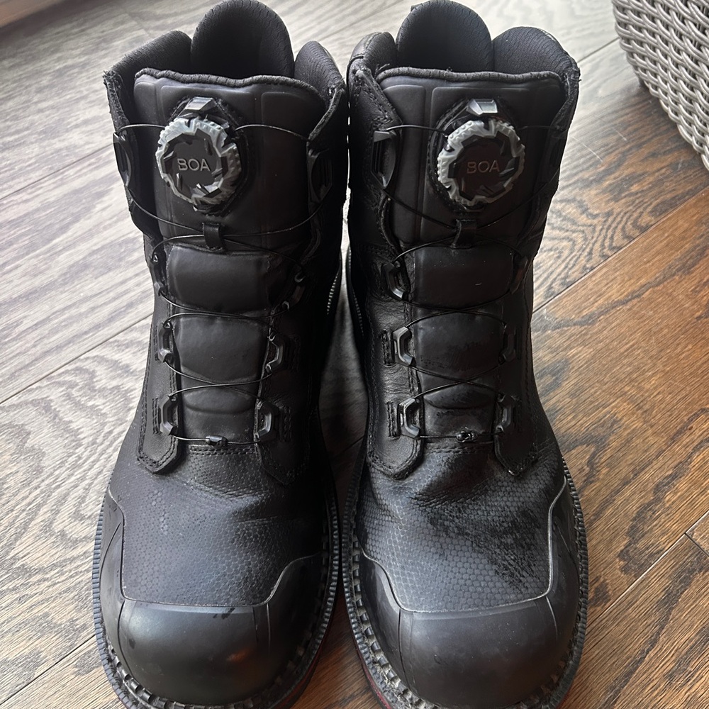 Red Wing Shoes Black Boots with BOA Closure and Rugged Sole